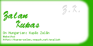 zalan kupas business card